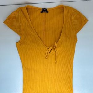 URBAN OUTFITTERS YELLOW BODYSUIT